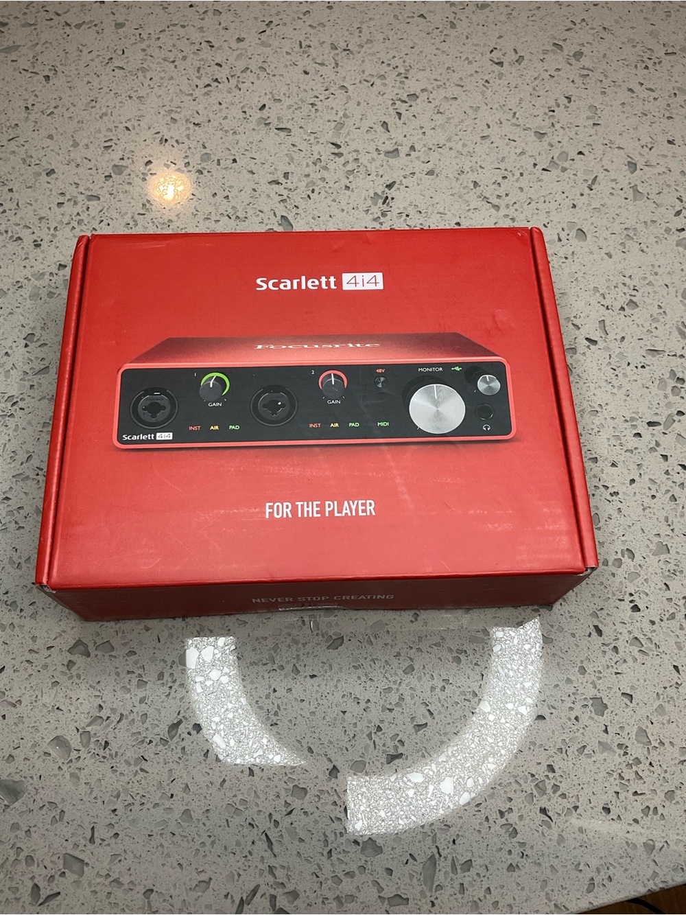 Scarlett 4i4 Audio Interface in Red